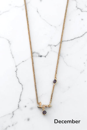 BIRTHSTONE ACCENT LOVE PENDANT NECKLACE
