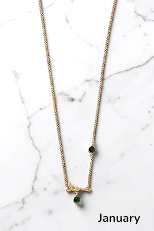BIRTHSTONE ACCENT LOVE PENDANT NECKLACE