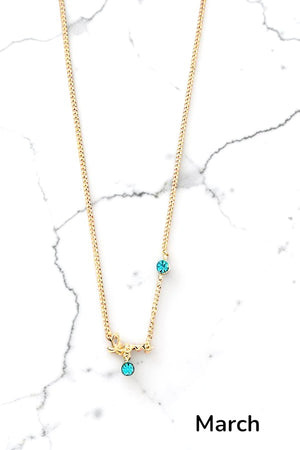 BIRTHSTONE ACCENT LOVE PENDANT NECKLACE