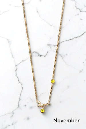 BIRTHSTONE ACCENT LOVE PENDANT NECKLACE