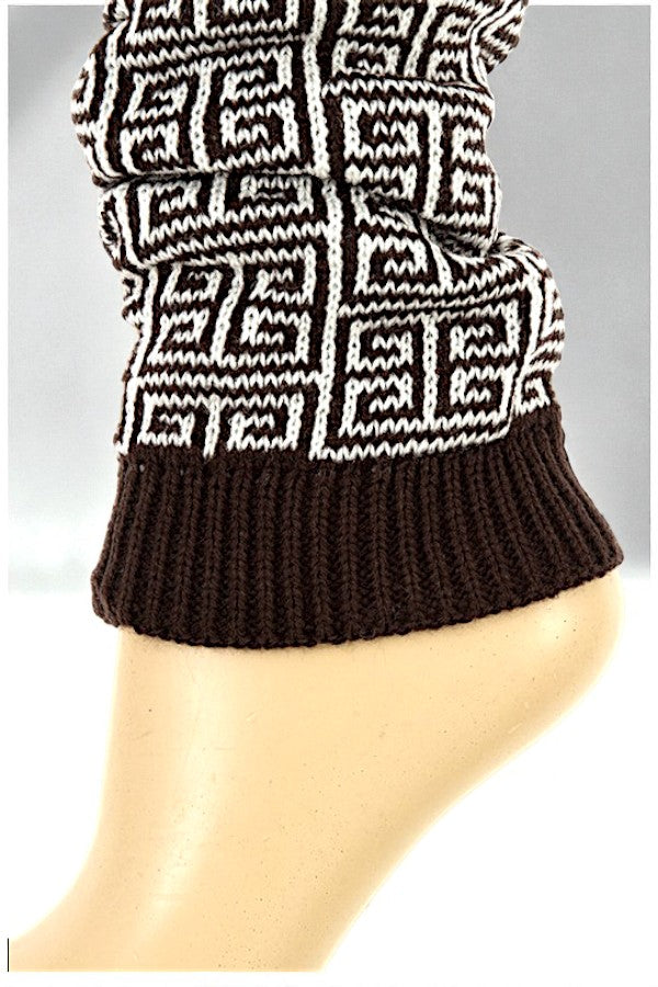 MAZE PATTERN FASHION LEGWARMER