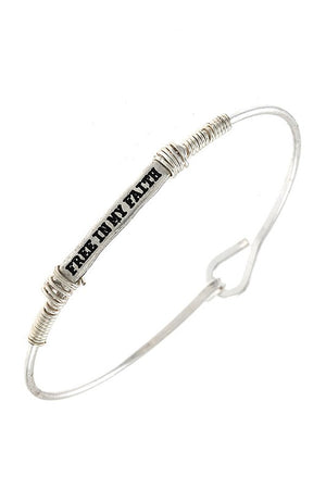 FREE IN MY FAITH BANGLE BRACELET