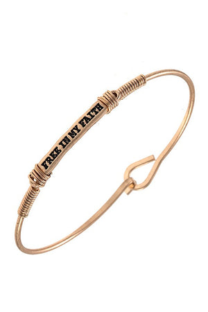 FREE IN MY FAITH BANGLE BRACELET