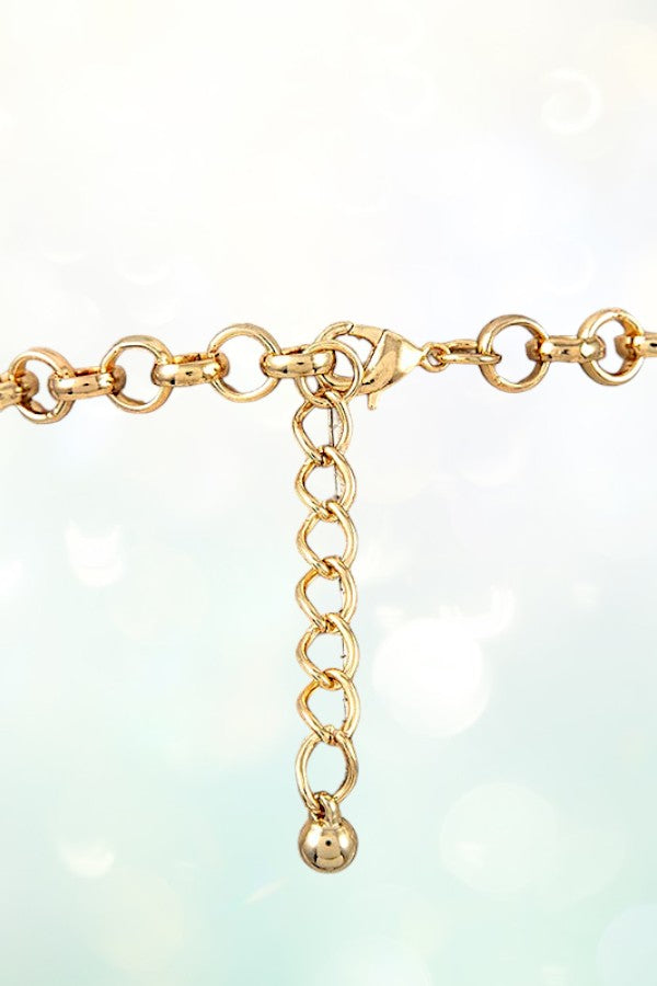 CLUSTER GEM BIB NECKLACE SET