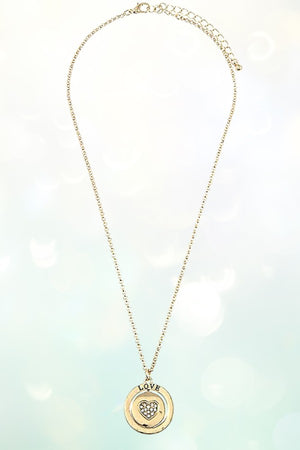 LOVE MORE HEART PENDANT NECKLACE