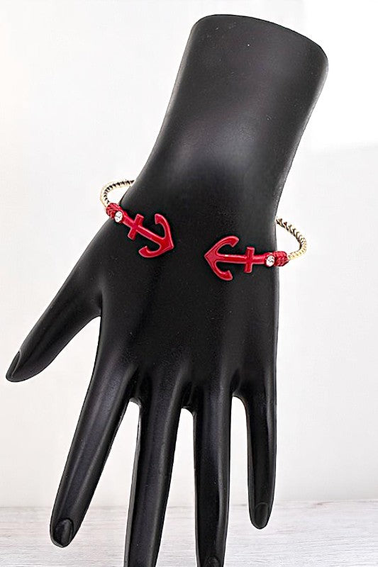 ANCHOR TIP TWIST CUFF BRACELET