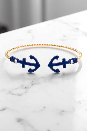 ANCHOR TIP TWIST CUFF BRACELET