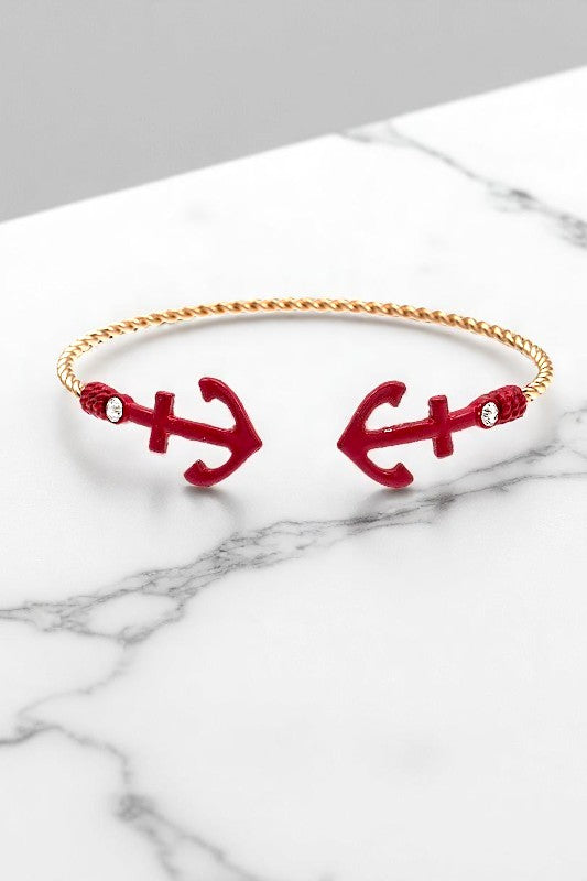 ANCHOR TIP TWIST CUFF BRACELET
