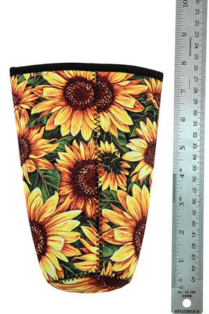 Sunflower Print Drink Sleeve