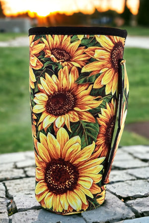 Sunflower Print Drink Sleeve