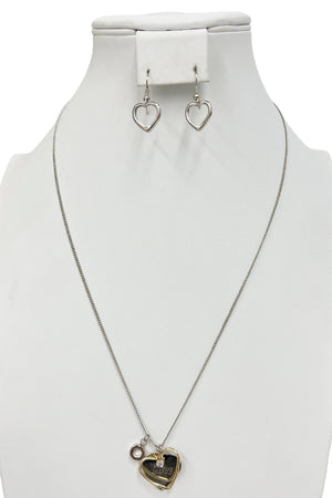 Multi Heart Pendant Necklace Set