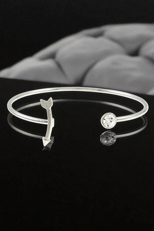 CURVED ARROW TIP ACCENT CUFF BRACELET