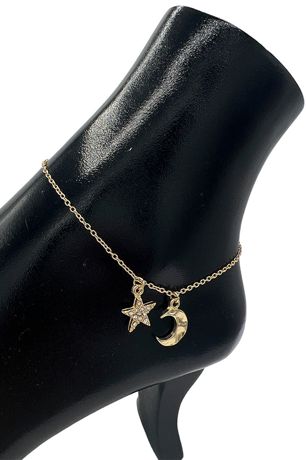 Moon Star Chain Anklet