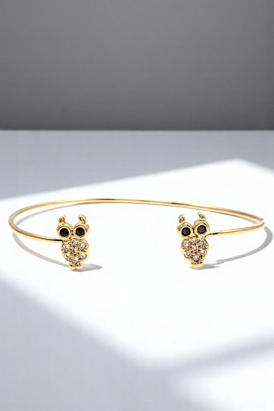 OWL ACCENT TIP CUFF BRACELET