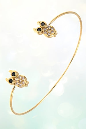 OWL ACCENT TIP CUFF BRACELET