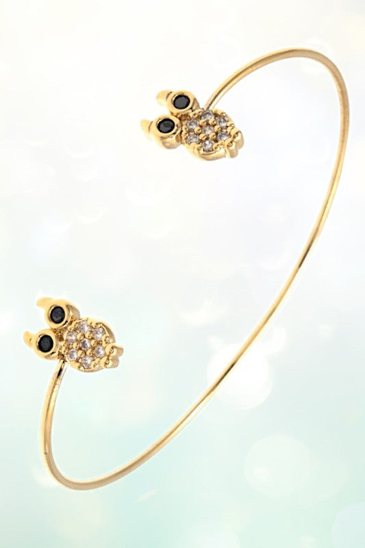 OWL ACCENT TIP CUFF BRACELET
