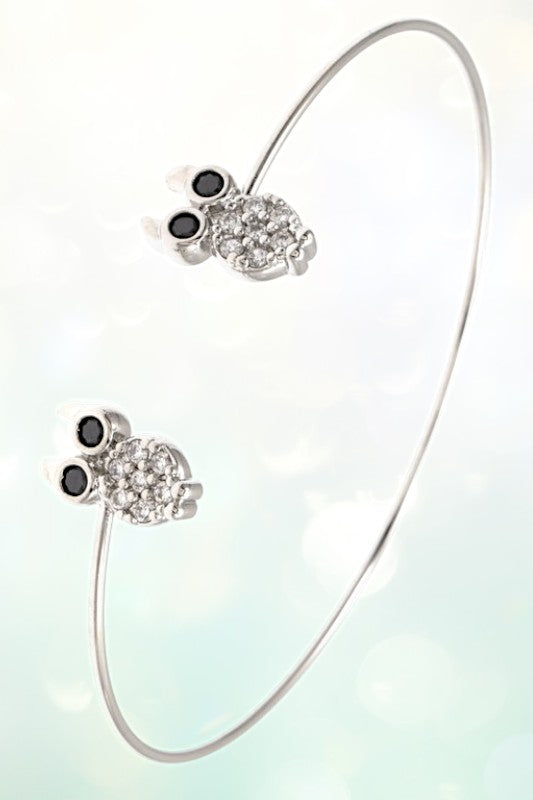 OWL ACCENT TIP CUFF BRACELET