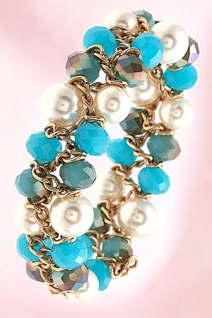 CLUSTER PEARL BEAD BRACELET