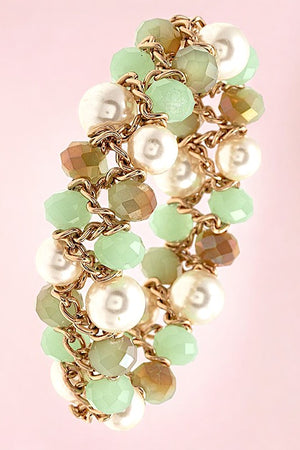 CLUSTER PEARL BEAD BRACELET