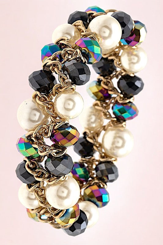 CLUSTER PEARL BEAD BRACELET