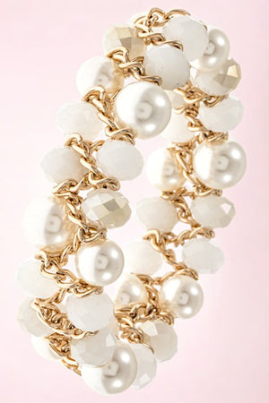 CLUSTER PEARL BEAD BRACELET