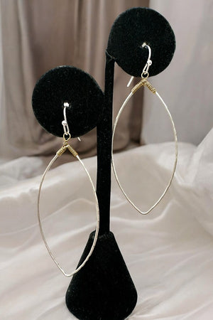 Oval Wire Dangle Earring