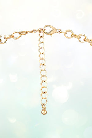 FRAMED STONE OVAL BIB NECKLACE SET