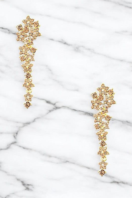 RHINESTONE PAVE DROP EARRING