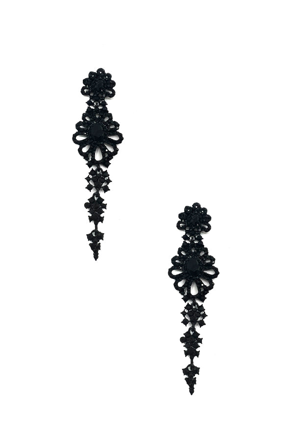 Crystal Gem Ornate Dangle Earring