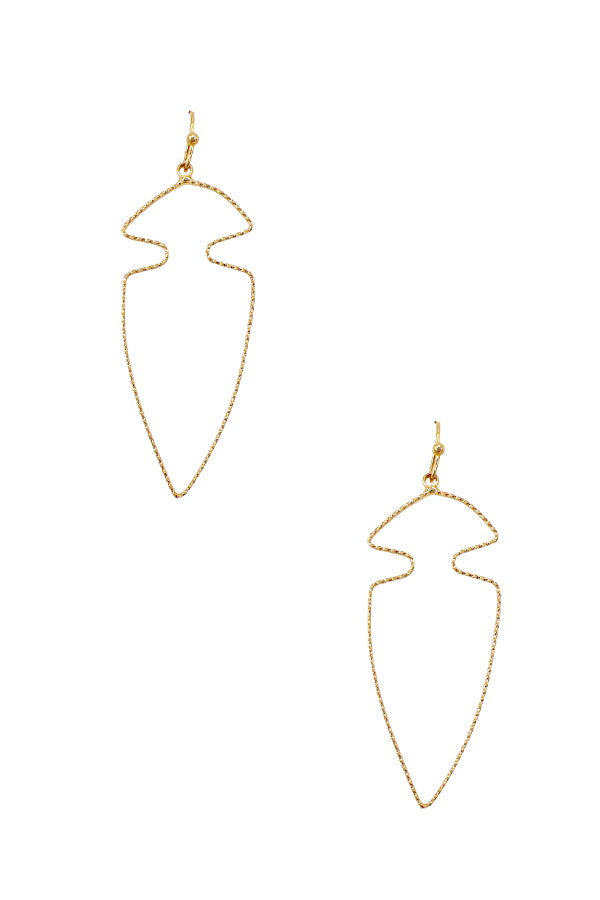 Arrowhead Cut Out Dangle Earring