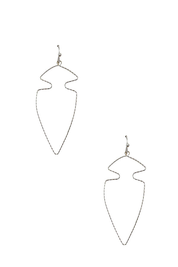 Arrowhead Cut Out Dangle Earring