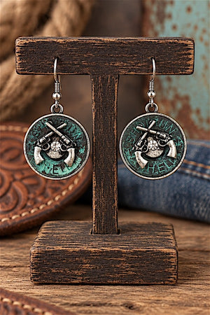 SHOTGUN SHELL ROUND DANGLE EARRING