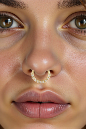 CZ STONE ACCENT FAUX SEPTUM RING