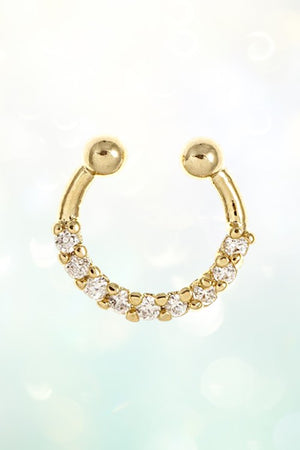 CZ STONE ACCENT FAUX SEPTUM RING