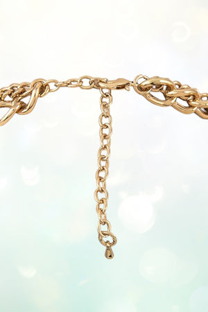 SPIKE FACETED STONE FRINGE BIB NECKLACE SET