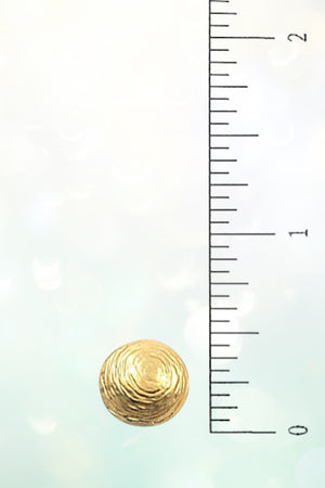 ETCHED HALF SPHERE POST EARRING