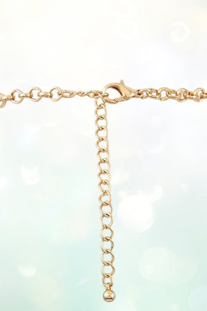 DROP STONE DANGLE BIB NECKLACE SET