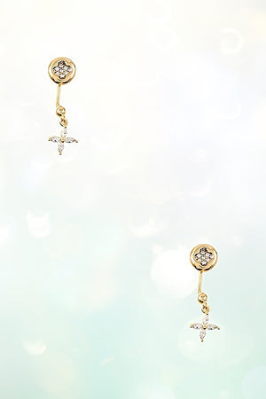 CZ STONE DROP EARRING