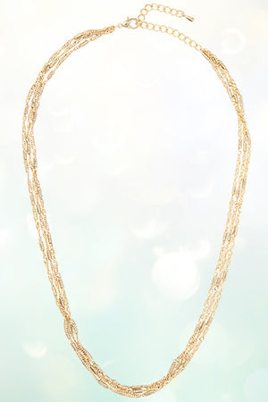 MIX CHAIN MULTI STRANDS SIMPLE NECKLACE