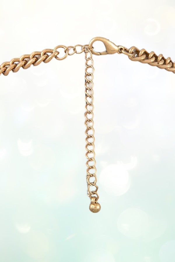 TEARDROP CLUSTER BIB NECKLACE SET