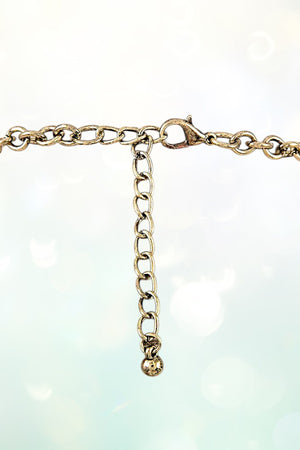 TASSEL FAN PENDANT CORD CHAIN NECKLACE SET