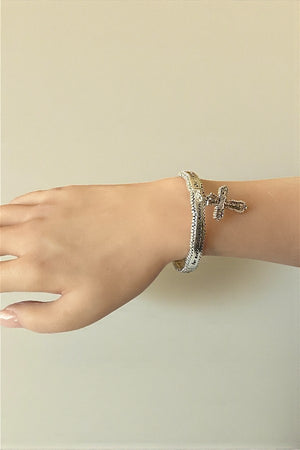 THE LORDS PRAYER ETCHED LINK BRACELET