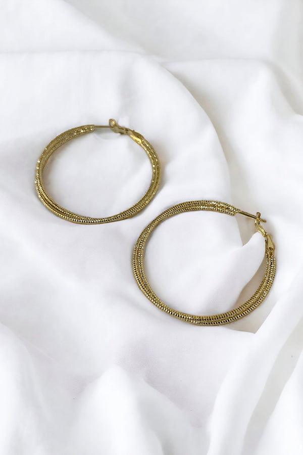 Wire Double Hoop Earring