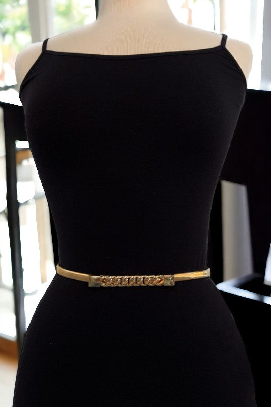 Chain Metal Buckle Stretch Belt