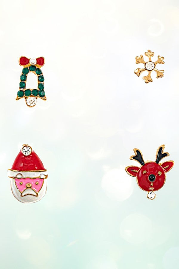 CHRISTMAS THEME STUD EARRING SET