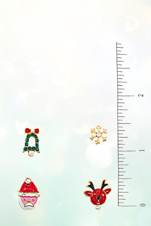 CHRISTMAS THEME STUD EARRING SET