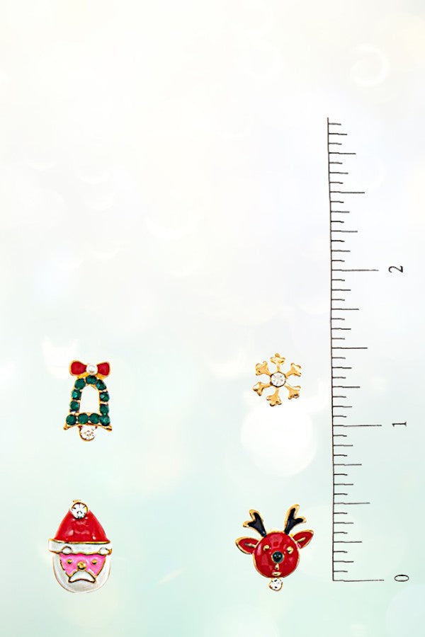 CHRISTMAS THEME STUD EARRING SET