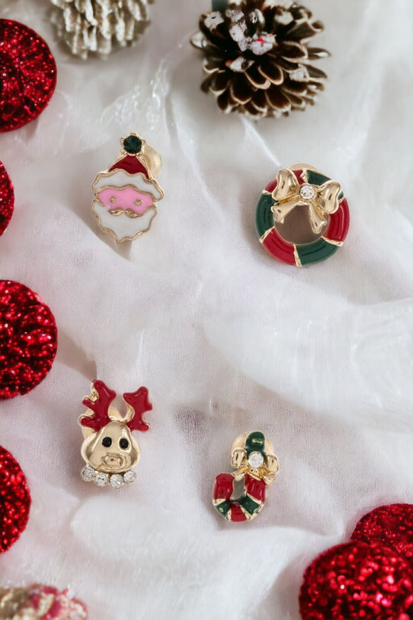 Mix Christmas Post Earring Set