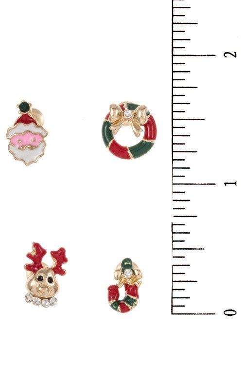 Mix Christmas Post Earring Set