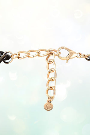 FLAT EDGE BULKY CHAIN NECKLACE AND DANGLE EARRING SET